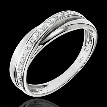 Saturnring Diamant - Weißgold - 18 Karat