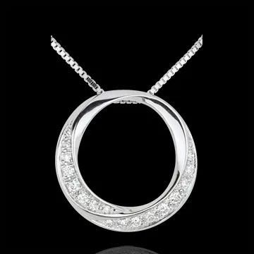 Collier Lady or blanc 18 carats et diamants