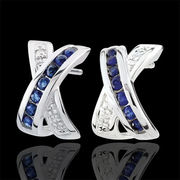 Boucles d'oreilles Parma - or blanc 9 carats