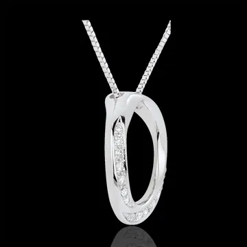 Collier Lady or blanc 18 carats et diamants