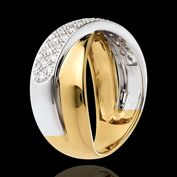 Tandem ring semi-paved - 0.4 carat - 40diamonds