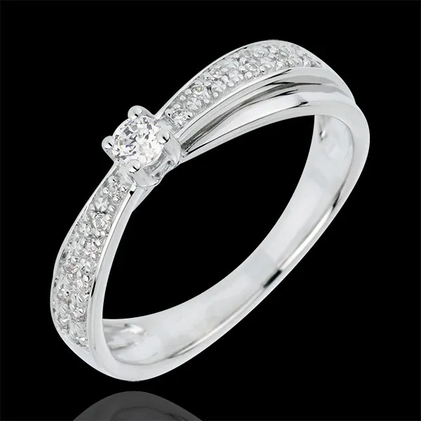 Engagement Ring Destiny - Diaphane - white gold - 18 carats
