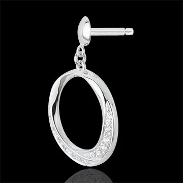 Boucles d'oreilles Lady or blanc 18 carats et diamants