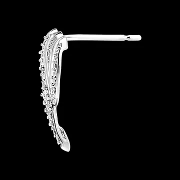 Boucles d'Oreilles - Eclat Infini - or blanc 9 carats et diamants