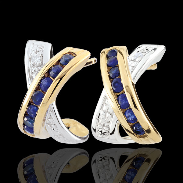 Bi-colour Gold Parma Earrings