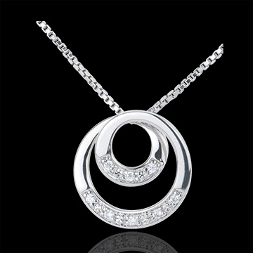Necklace Zephir - White gold and diamonds