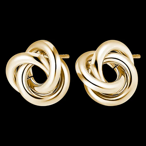 Saturn earrings - 9 carat yellow gold