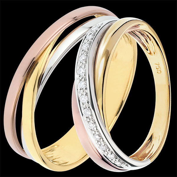 Saturne Variation Duo Wedding Rings