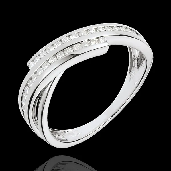 Anello Desiderio prezioso - Oro bianco - 18 carati - 30 Diamanti - 0.21 carati