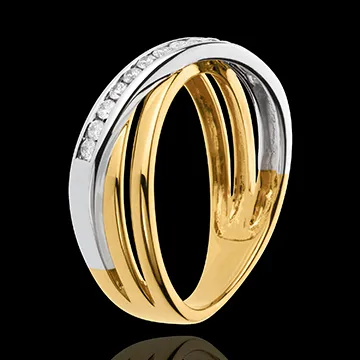 Anillo Triaz - oro blanco y oro amarillo 18 quilates