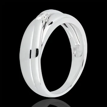 Anello Solitario Nastia - Oro bianco - 18 carati . 1 Diamante - 0.12 carati