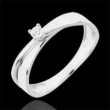 Anello Solitario Oreade - Oro bianco - 18 carati - 1 Diamante