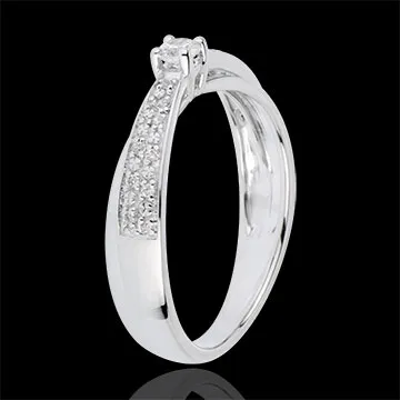 Anillo de Compromiso Destino - Diaphane - oro blanco 18 quilates y diamente 0,1 quilates