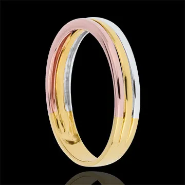Alianza Triya - 3 oros - oro amarillo, oro blanco, oro rosa 18 quilates
