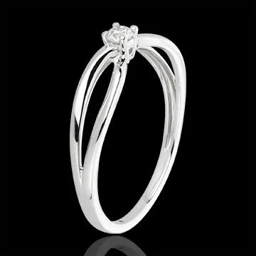 Ring Solitaire Ella - 18 karaat witgoud met diamant