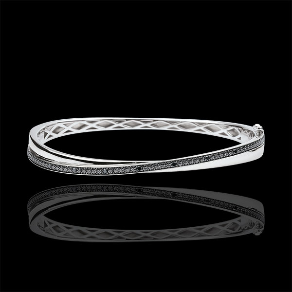 Bangle Saturnus Duo - zwarten 18 karaat witgoud - Diamanten