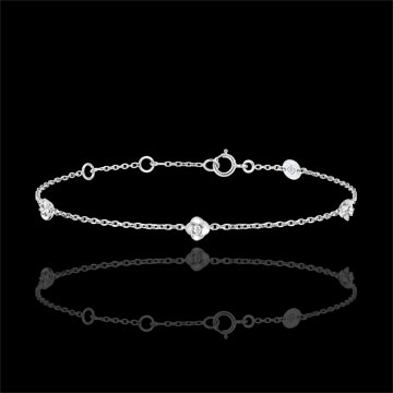 Bracciale Sboccio - Corona di Rose - diamanti - oro bianco 9 carati