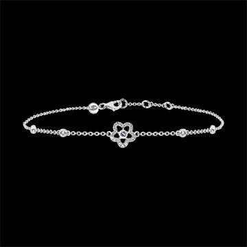 Braccialetto Sboccio - Anemone- oro bianco 18 carati e diamanti