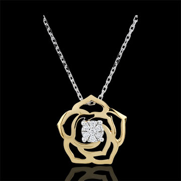 Collana Freschezza - Rosa Assoluta - Oro giallo - 9 carati