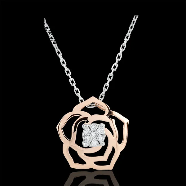 Collana Sboccio - Rosa Assoluta - Oro rosa - 18 carati