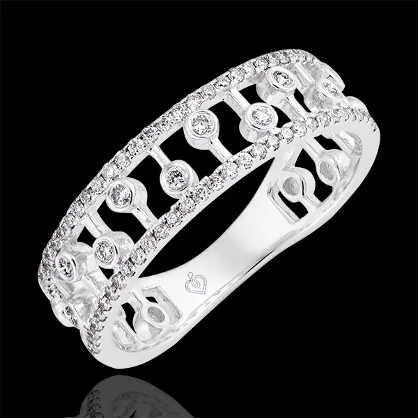 Ring Schicksal - Philipine - 375er Weißgold und Diamanten