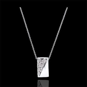 Halskette Schicksal - Constance - 9 Karat Weißgold und Diamanten
