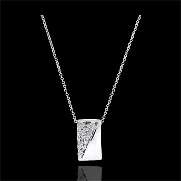 Halskette Schicksal - Constance - 9 Karat Weißgold und Diamanten