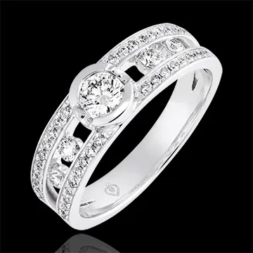 Verlobungsring Schicksal - Philipine - 375er Weißgold und Diamanten
