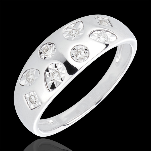 Diamantring Tutti-Frutti in Weißgold