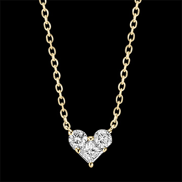 Colier Secret Prețios - Mini Lovely - aur galben de 18 carate și diamante 