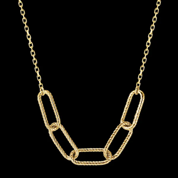 Collana Sguardo d'Oriente - Pia - 5 maglie - oro giallo 18 carati 