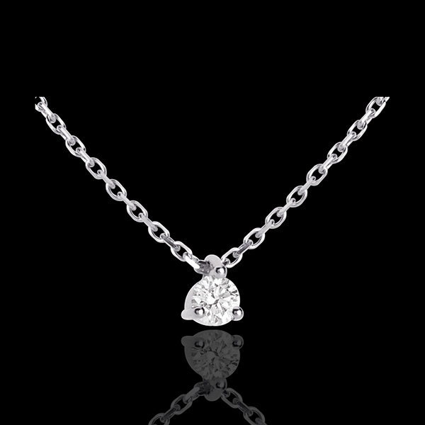 Solitaire necklace white gold