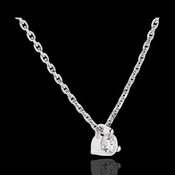 Solitaire necklace white gold