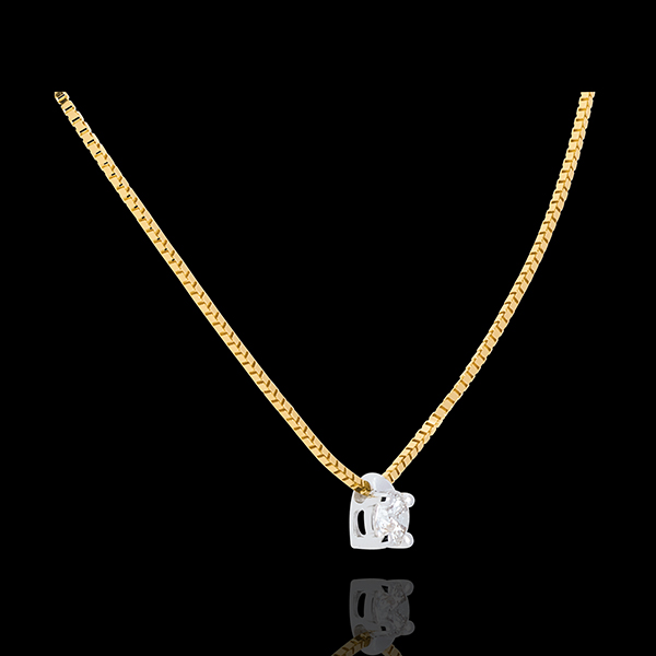 Solitaire necklace yellow gold