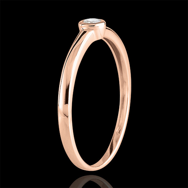 Solitaire Ring My Diamond– Pink gold – 0.08 carats – pink gold 9 carats