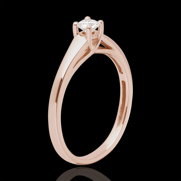 Solitaire Ring The Essential - Pink gold 