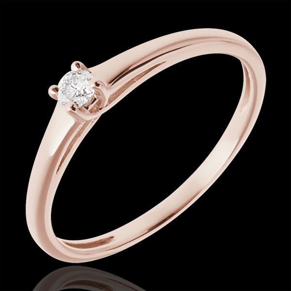 Solitario l'Essenziale - Oro rosa - 18 carati - Diamante - 0.08 carati