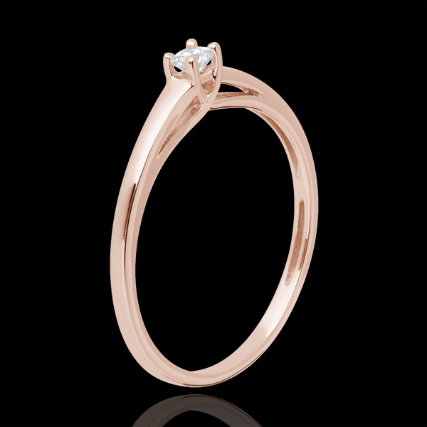 Solitario l'Essenziale - Oro rosa - 18 carati - Diamante - 0.08 carati