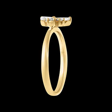 Ring Mitternachtsschmetterling - Gelbgold 18 Karat mit synthetischen Diamanten