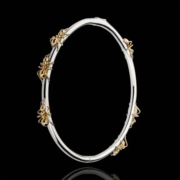 Armband Spaziergang der Sinne - Tanz der Ameisen - Weiß- und Roségold