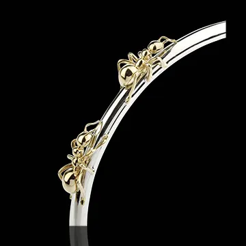 Armband Spaziergang der Sinne - Tanz der Ameisen - Weiß- und Gelbgold