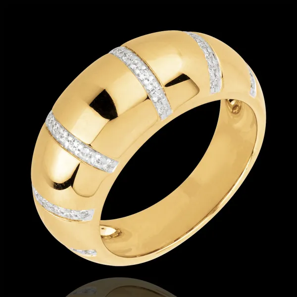 Diamantring Gaya Gelbgold