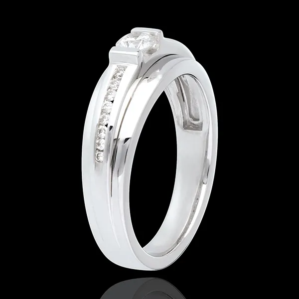 Verlovingsring Destiny - Solitaire - Eugenie variatie - 0.22 karaat Diamant 18 karaat witgoud