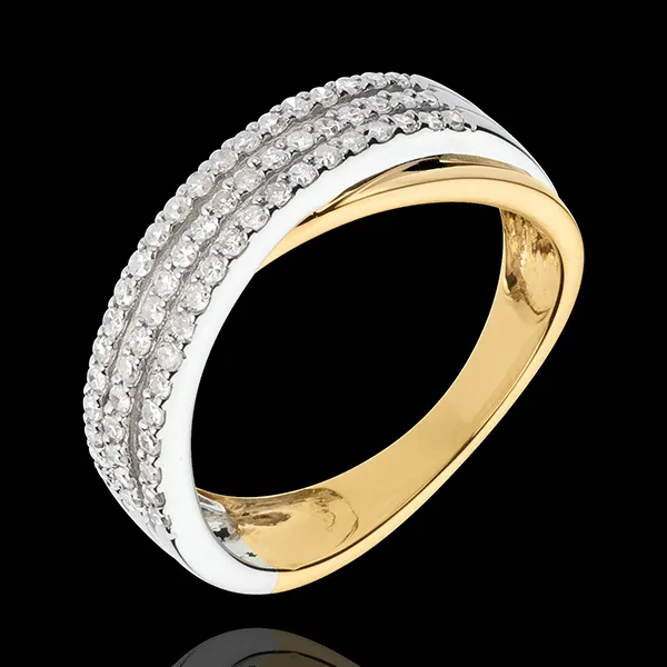 Ring Rich Saturn - 18 karaat witgoud en geelgoud