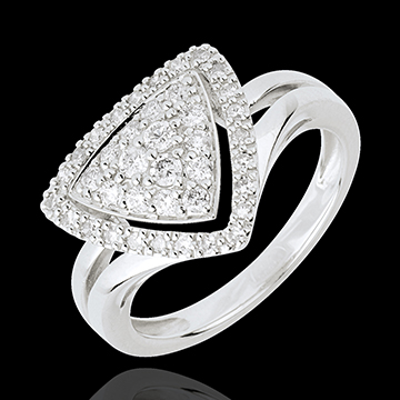 Ring Diamond Spaceship - 18 karaat witgoud