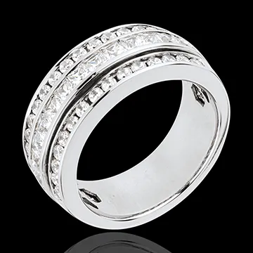 Ring Betovering - Melkweg - 18 karaat witgoud geplaveid - 1,46 karaat - 43 Diamanten