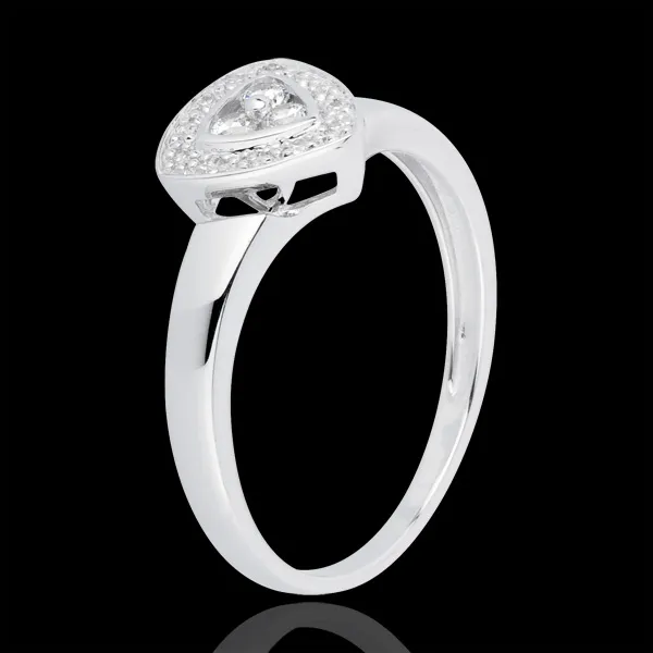 Ring Cinema 18 karaat witgoud met diamanten