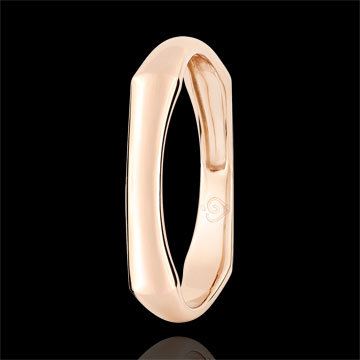 Obrączka Święta Dżungla - 4 mm - złoto różowe 9-karatowe