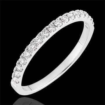 Obrączka Bettina - białe złoto 18-karatowe wysadzane diamentami