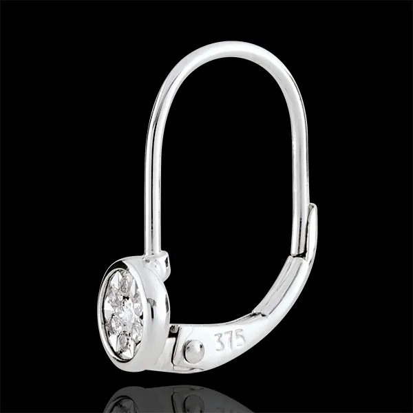 Kolczyki bigiel Egla - złoto białe 9-karatowe